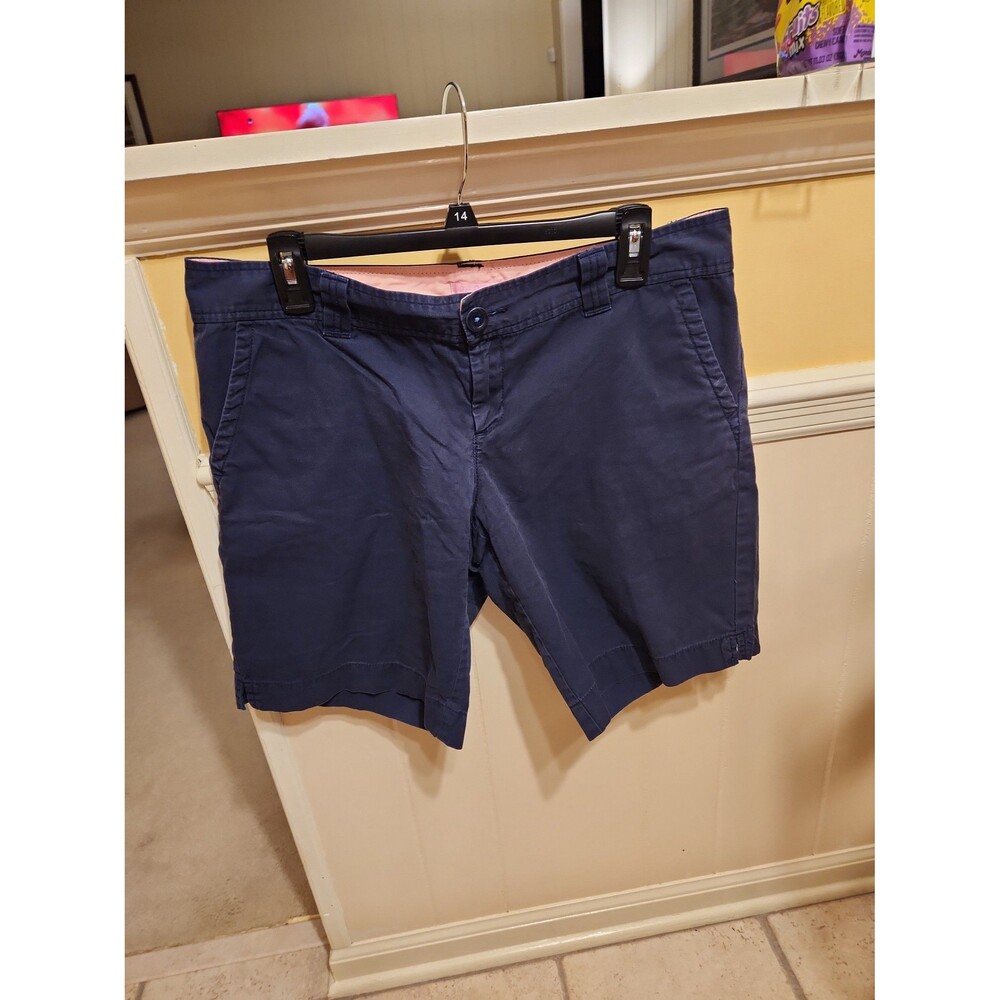 Lilly Pulitzer "Callahan" Navy Blue Chino Shorts 9" Inseam Size 12